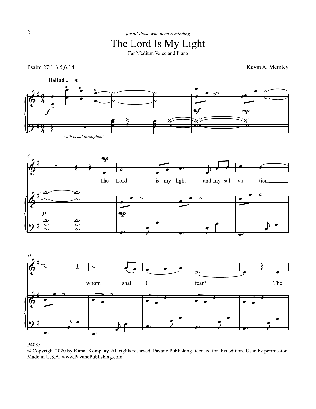 Learn to play Kevin A. Memley The Lord Is My Light sheet music for Piano & Vocal in minutes. Price: 9.9900$ Kevin A. Memley The Lord Is My Light sheet music notes and chords arranged for Piano & Vocal