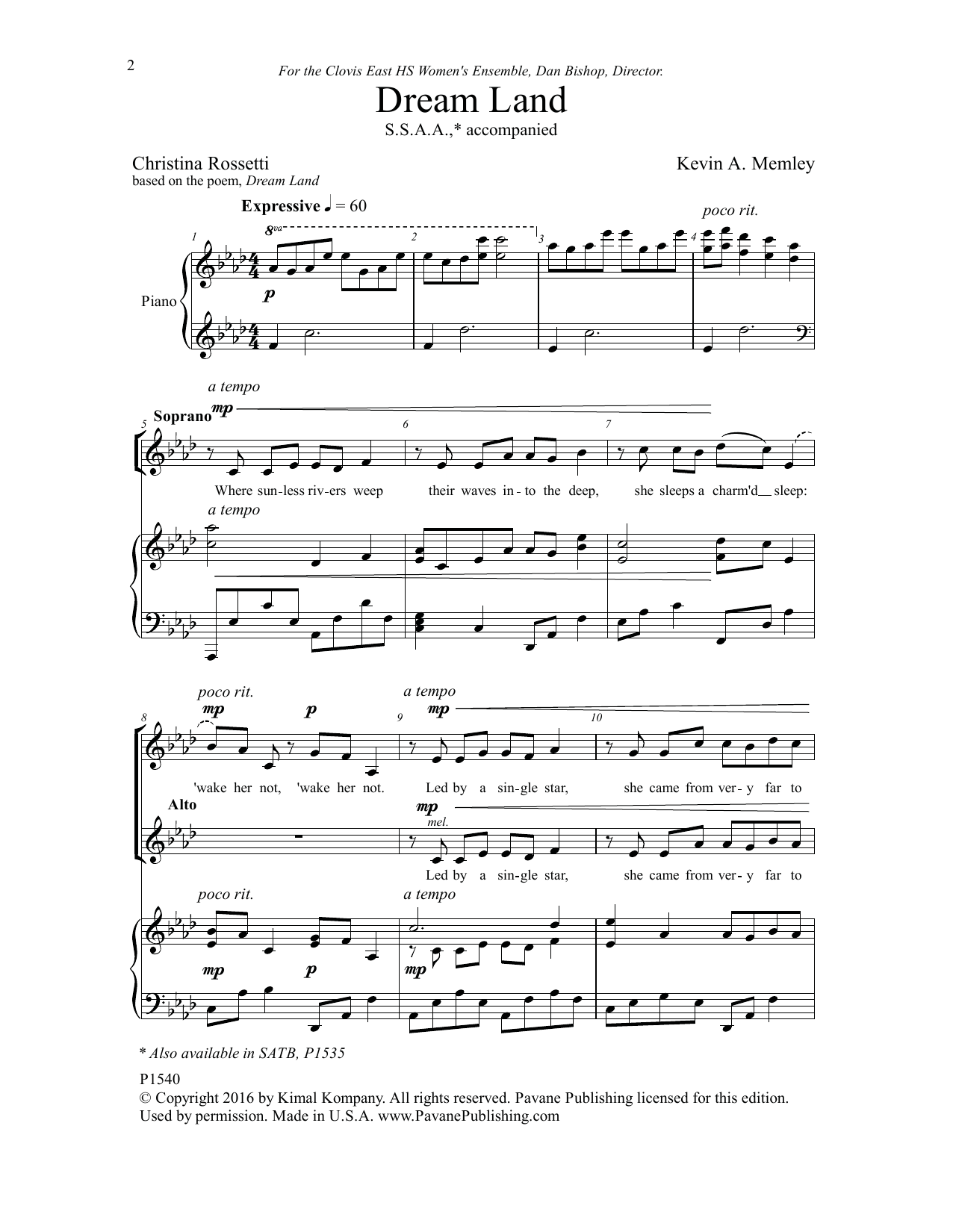 Kevin Memley Dream Land sheet music notes and chords. Download Printable PDF.