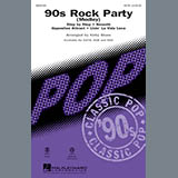 Download or print Kirby Shaw 90's Rock Party (Medley) Sheet Music Printable PDF 29-page score for Rock / arranged SATB Choir SKU: 91536