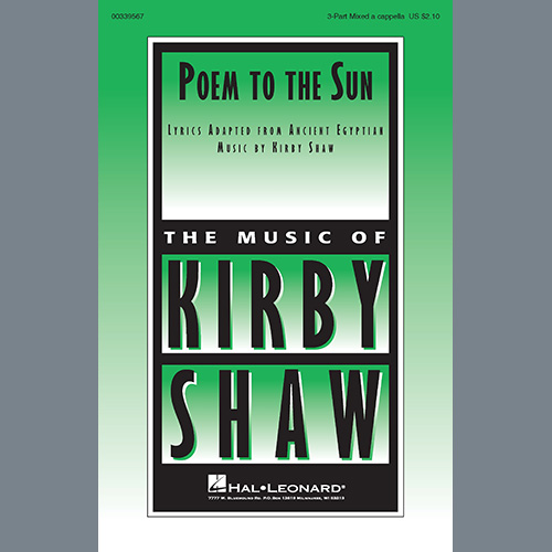 Kirby Shaw Download Printable PDF Score Easily Download Kirby Shaw Printable PDF piano music notes, guitar tabs for 3-Part Mixed Choir. Transpose or transcribe this score in no time - Learn how to play song progression.