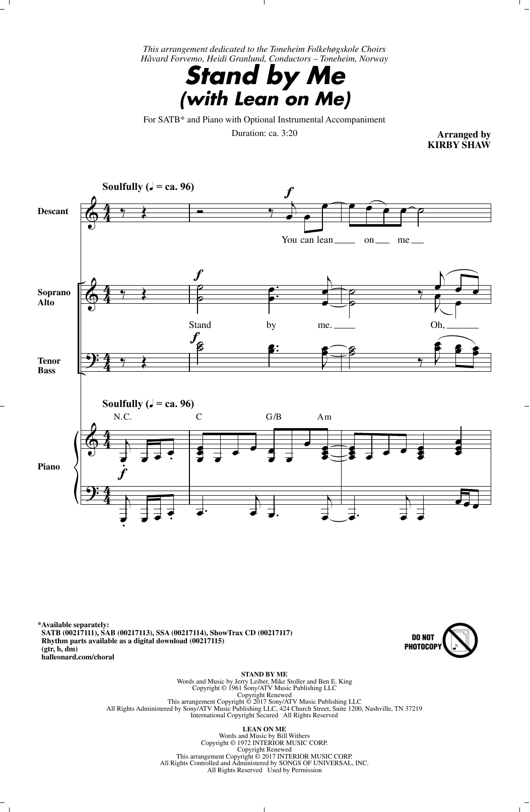 Learn to play Kirby Shaw Stand By Me (with Kirby Shaw Stand By Me (with