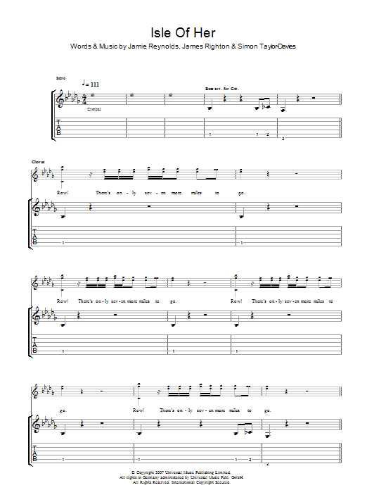 Klaxons Isle Of Her sheet music notes and chords. Download Printable PDF.