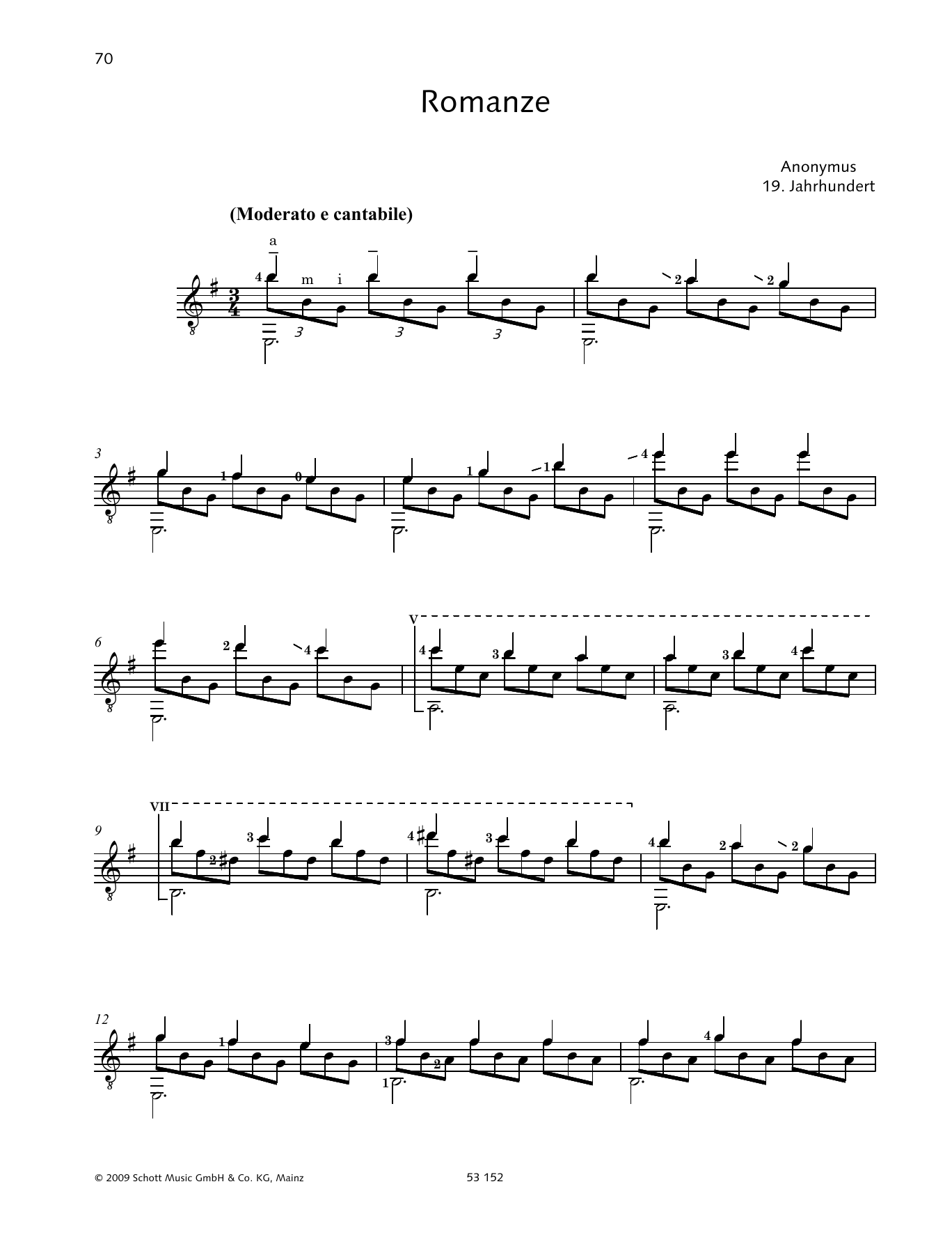 Konrad Ragossnig Romanze sheet music notes and chords. Download Printable PDF.