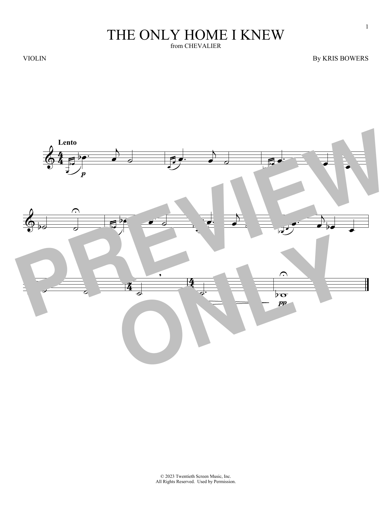 Learn to play Kris Bowers The Only Home I Knew (from Chevalier) sheet music for Violin Solo in minutes. Price: 4.4900$ Kris Bowers The Only Home I Knew (from Chevalier) sheet music notes and chords arranged for Violin Solo