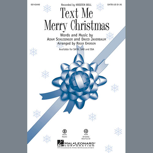 Kristen Bell Text Me Merry Christmas (arr. Roger Emerson) Profile Image