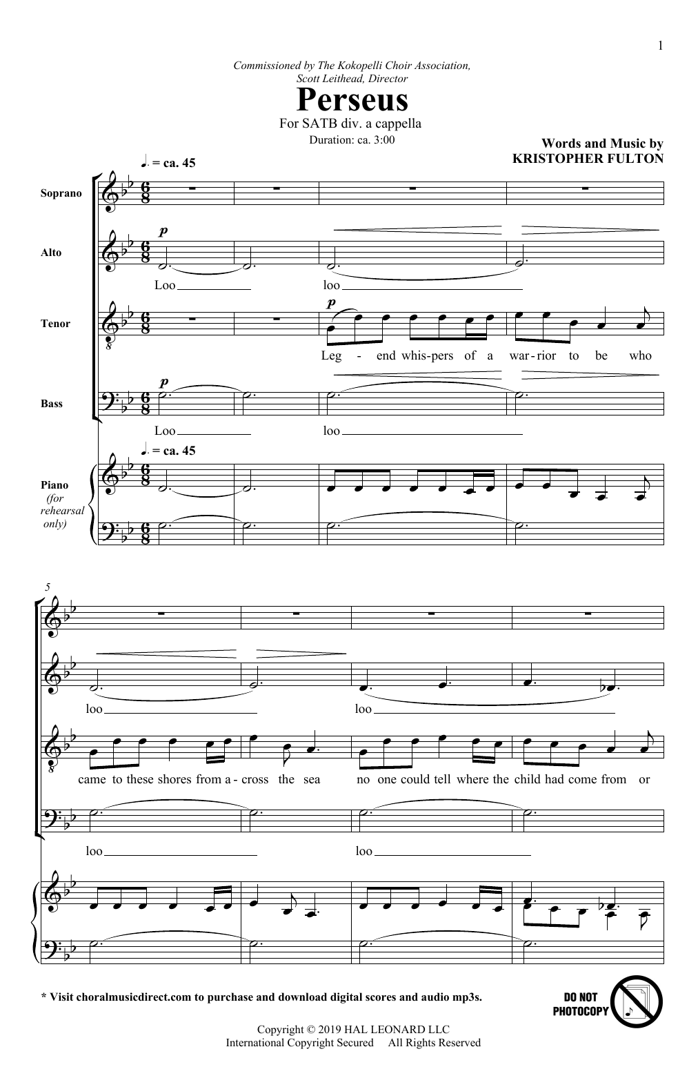 Kristopher Fulton Perseus sheet music notes and chords. Download Printable PDF.