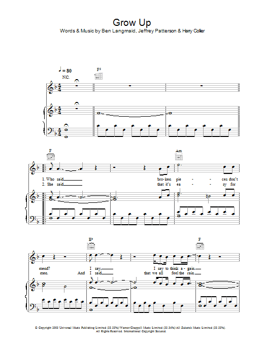 Kubb Grow sheet music notes and chords. Download Printable PDF.