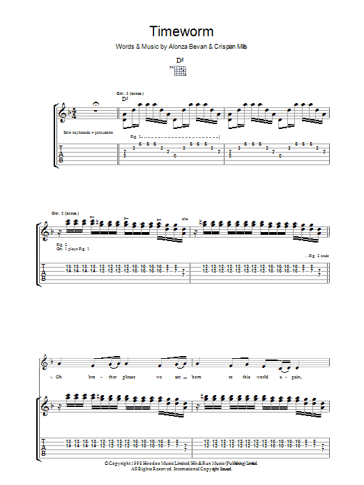 Learn to play Kula Shaker Timeworm sheet music for Guitar Tab in minutes. Kula Shaker Timeworm sheet music notes and chords. Download Printable PDF.