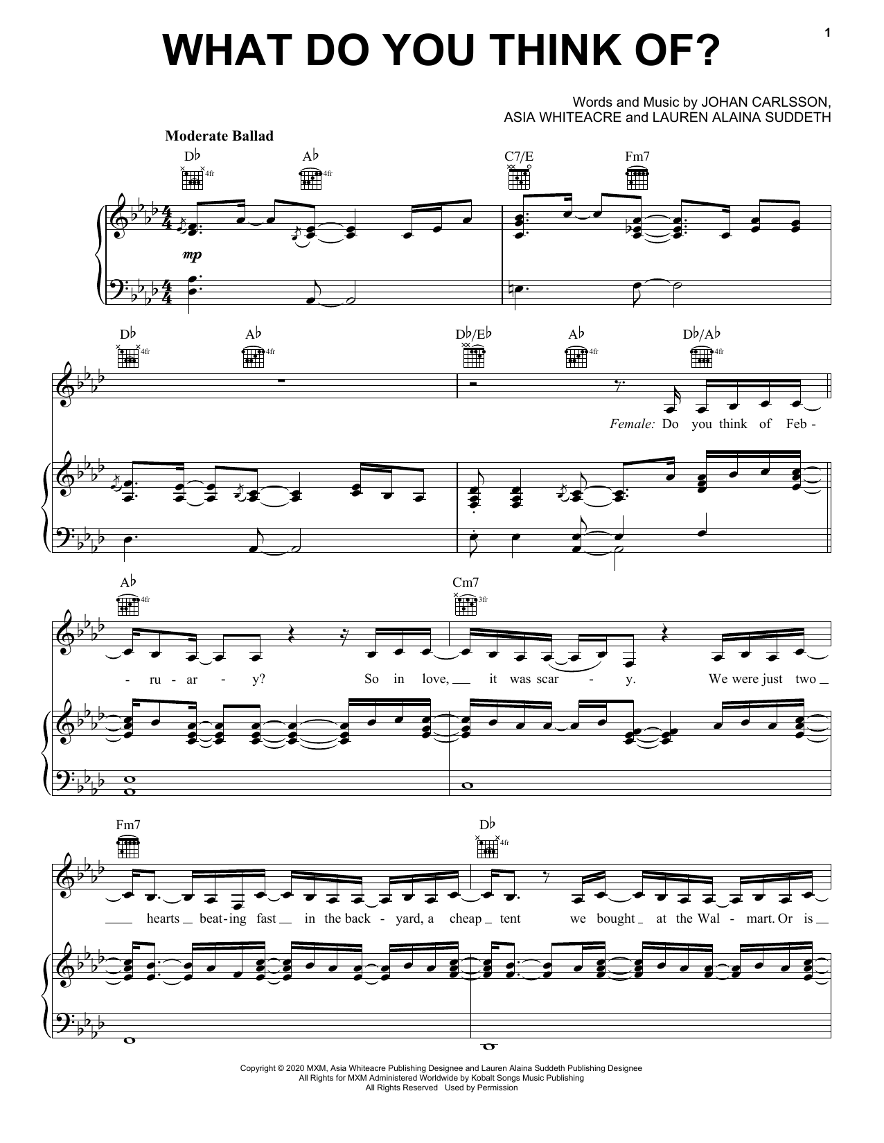 Learn to play Lauren Alaina & Lukas Graham What Do You Think Of? sheet music for Piano, Vocal & Guitar (Right-Hand Melody) in minutes. Lauren Alaina & Lukas Graham What Do You Think Of? sheet music notes and chords. Download Printable PDF.
