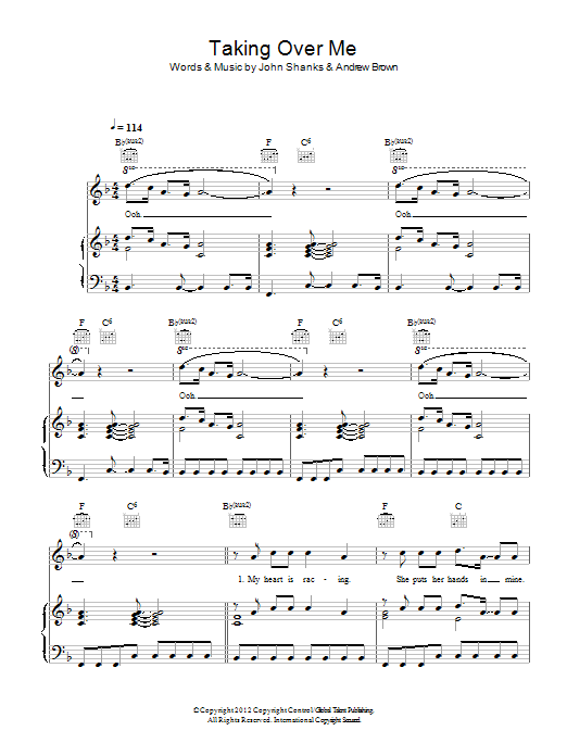 Lawson Taking Over Me sheet music notes and chords. Download Printable PDF.