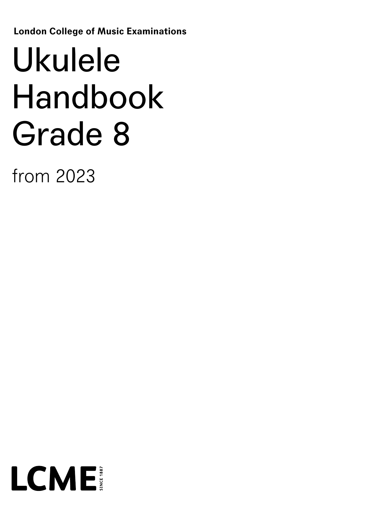 LCME LCME Ukulele Handbook Grade 8 sheet music notes and chords. Download Printable PDF.