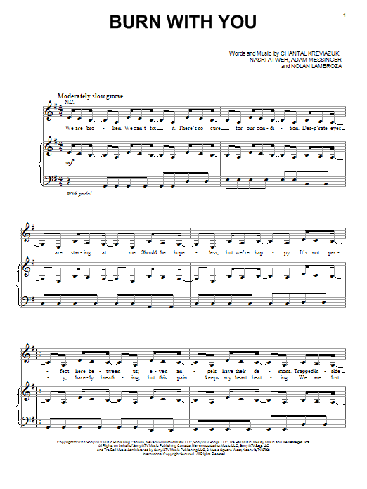 Lea Michele Burn With You sheet music notes and chords. Download Printable PDF.