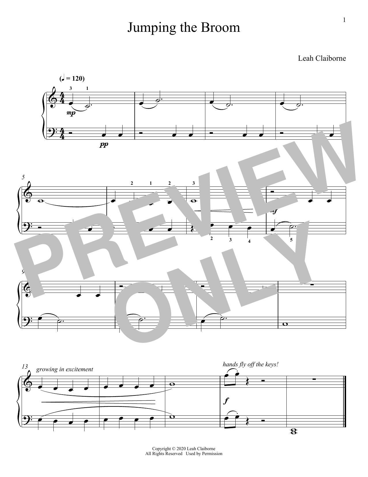 Leah Claiborne Jumping The Broom Sheet Music, Chords & Lyrics