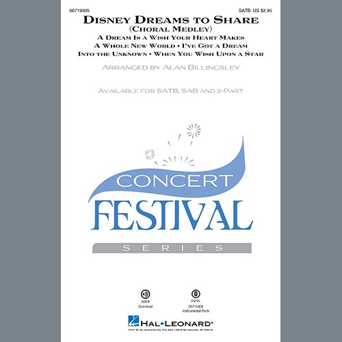 Disney Dreams To Share (Choral Medley) cover image