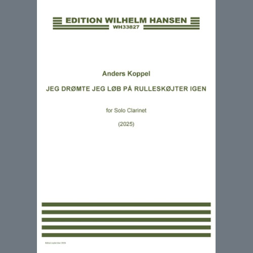 Easily Download Anders Koppel Printable PDF piano music notes, guitar tabs for Clarinet Solo. Transpose or transcribe this score in no time - Learn how to play song progression.