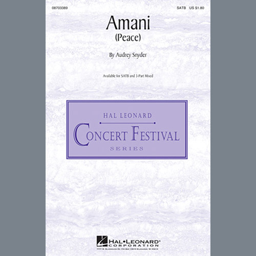 Audrey Snyder Download Printable PDF Score Easily Download Audrey Snyder Printable PDF piano music notes, guitar tabs for SATB Choir. Transpose or transcribe this score in no time - Learn how to play song progression.