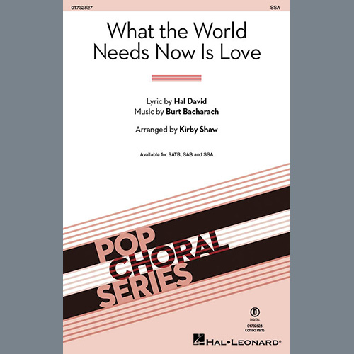 What The World Needs Now Is Love (arr. Kirby Shaw) cover image