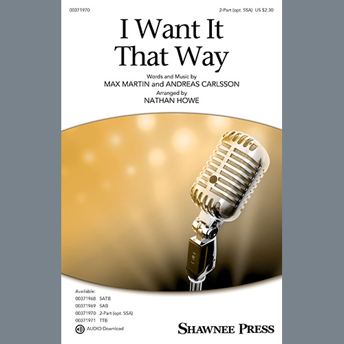 I Want It That Way (arr. Nathan Howe) cover image