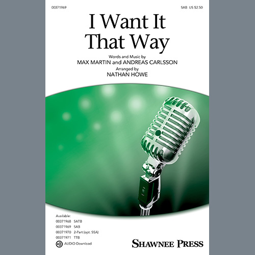 I Want It That Way (arr. Nathan Howe) cover image