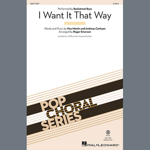 Easily Download Backstreet Boys Printable PDF piano music notes, guitar tabs for 2-Part Choir. Transpose or transcribe this score in no time - Learn how to play song progression.