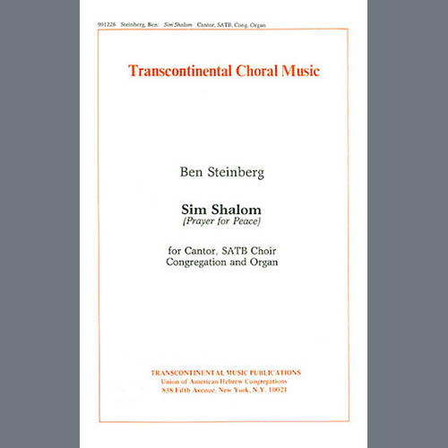 Easily Download Ben Steinberg Printable PDF piano music notes, guitar tabs for SATB Choir. Transpose or transcribe this score in no time - Learn how to play song progression.