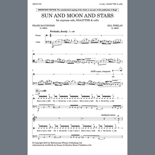 Easily Download Bill Whelan Printable PDF piano music notes, guitar tabs for SSAATTBB Choir. Transpose or transcribe this score in no time - Learn how to play song progression.