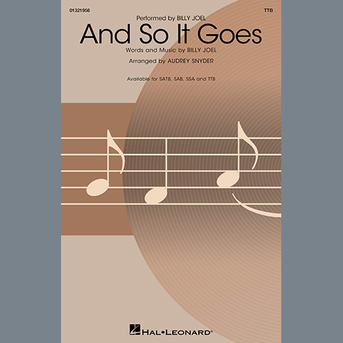 And So It Goes (arr. Audrey Snyder) cover image