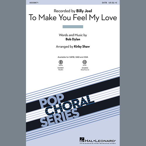 Billy Joel To Make You Feel My Love (arr. Kirby Shaw) Profile Image