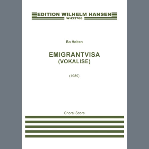 Easily Download Bo Holten Printable PDF piano music notes, guitar tabs for Choir. Transpose or transcribe this score in no time - Learn how to play song progression.