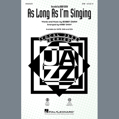 As Long As I'm Singing (arr. Kirby Shaw) cover image