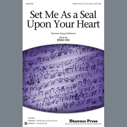 Easily Download Brad Nix Printable PDF piano music notes, guitar tabs for SATB Choir. Transpose or transcribe this score in no time - Learn how to play song progression.