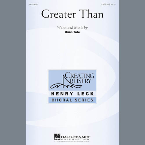 Easily Download Brian Tate Printable PDF piano music notes, guitar tabs for SATB Choir. Transpose or transcribe this score in no time - Learn how to play song progression.