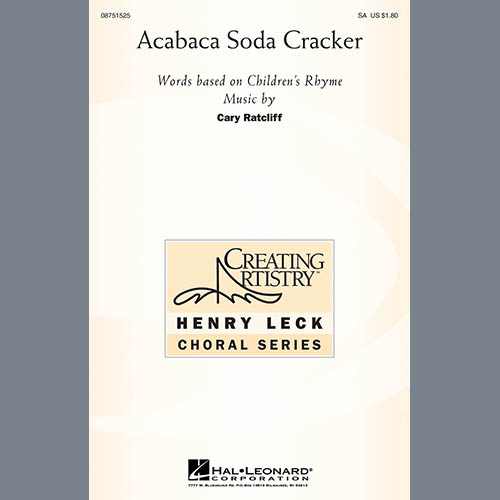 Cary Ratcliff Download Printable PDF Score Easily Download Cary Ratcliff Printable PDF piano music notes, guitar tabs for 2-Part Choir. Transpose or transcribe this score in no time - Learn how to play song progression.