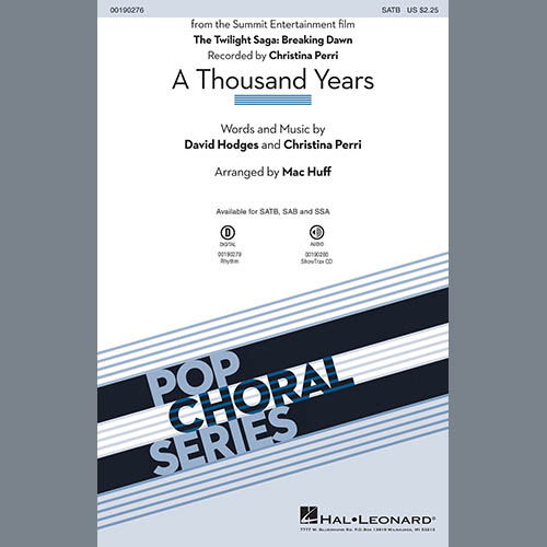 A Thousand Years (arr. Mac Huff) cover image