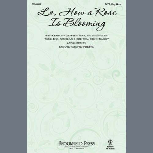 Easily Download David Giardiniere Printable PDF piano music notes, guitar tabs for SATB Choir. Transpose or transcribe this score in no time - Learn how to play song progression.