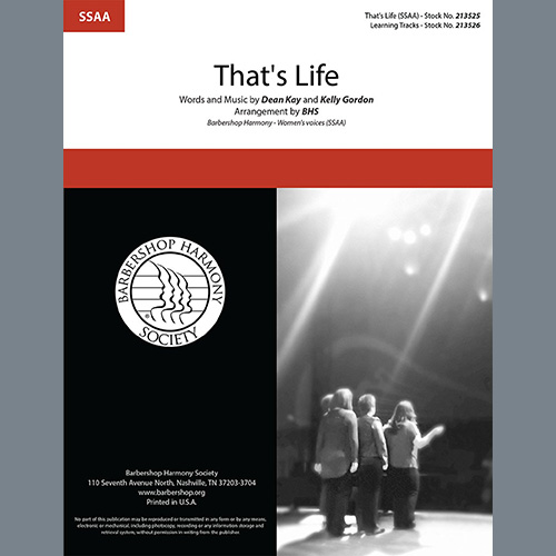 Easily Download Dean Kay & Kelly Gordon Printable PDF piano music notes, guitar tabs for SSAA Choir. Transpose or transcribe this score in no time - Learn how to play song progression.