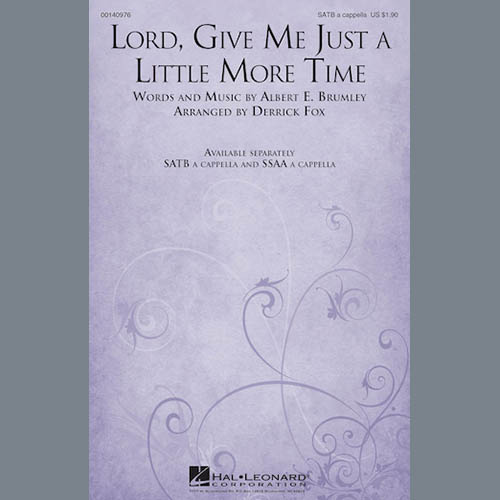 Easily Download Derrick Fox Printable PDF piano music notes, guitar tabs for SATB Choir. Transpose or transcribe this score in no time - Learn how to play song progression.