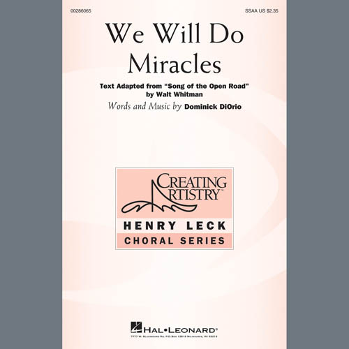 Dominick DiOrio Download Printable PDF Score Easily Download Dominick DiOrio Printable PDF piano music notes, guitar tabs for SSA Choir. Transpose or transcribe this score in no time - Learn how to play song progression.