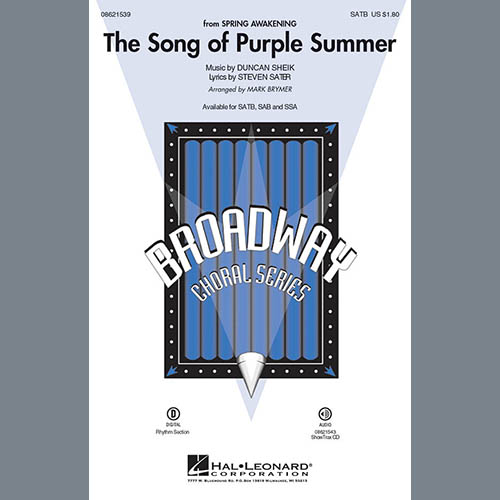 The Song Of Purple Summer (from Spring Awakening) (arr. Mark Brymer) cover image