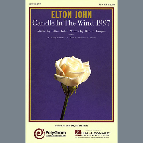 Easily Download Elton John Printable PDF piano music notes, guitar tabs for SATB Choir. Transpose or transcribe this score in no time - Learn how to play song progression.