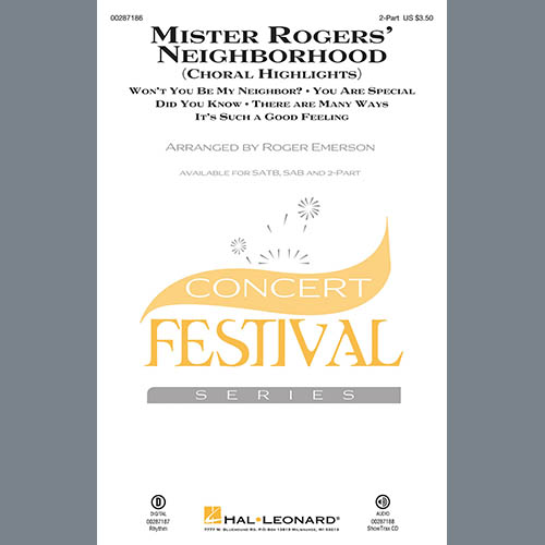 Easily Download Fred Rogers Printable PDF piano music notes, guitar tabs for 2-Part Choir. Transpose or transcribe this score in no time - Learn how to play song progression.