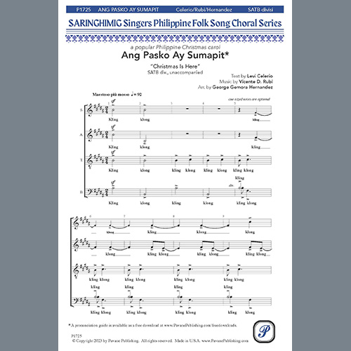 Easily Download George Gemora Hernandez Printable PDF piano music notes, guitar tabs for SATB Choir. Transpose or transcribe this score in no time - Learn how to play song progression.
