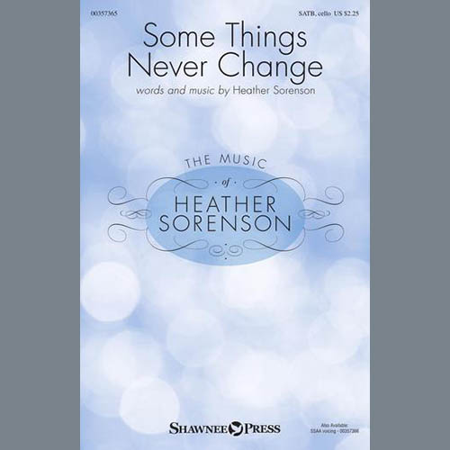Easily Download Heather Sorenson Printable PDF piano music notes, guitar tabs for SATB Choir. Transpose or transcribe this score in no time - Learn how to play song progression.