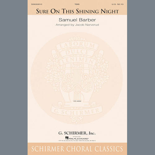 Jacob Narverud Download Printable PDF Score Easily Download Jacob Narverud Printable PDF piano music notes, guitar tabs for TBB Choir. Transpose or transcribe this score in no time - Learn how to play song progression.