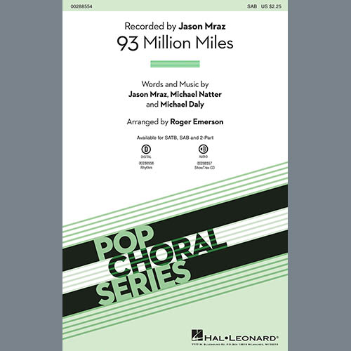Easily Download Jason Mraz Printable PDF piano music notes, guitar tabs for SAB Choir. Transpose or transcribe this score in no time - Learn how to play song progression.