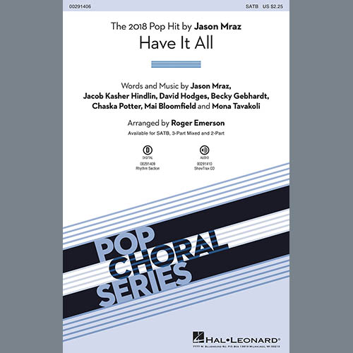 Easily Download Jason Mraz Printable PDF piano music notes, guitar tabs for SATB Choir. Transpose or transcribe this score in no time - Learn how to play song progression.