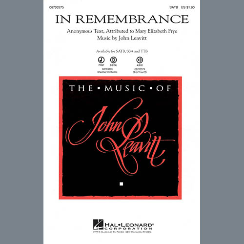Easily Download John Leavitt Printable PDF piano music notes, guitar tabs for SSA Choir. Transpose or transcribe this score in no time - Learn how to play song progression.
