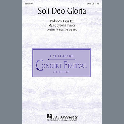 Easily Download John Purifoy Printable PDF piano music notes, guitar tabs for SAB Choir. Transpose or transcribe this score in no time - Learn how to play song progression.