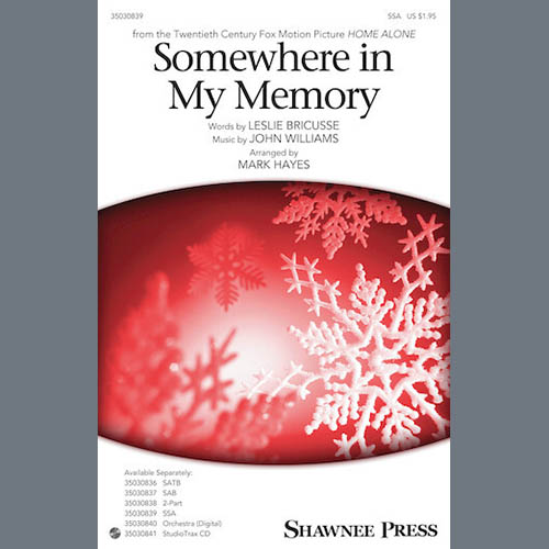 Somewhere In My Memory (arr. Mark Hayes) cover image