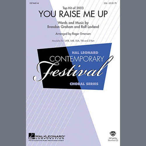 Josh Groban, You Raise Me Up (arr. Roger Emerson), SSA Choir, , song, artist, awards, billboard, mtv, vh1, tour, single, album, release